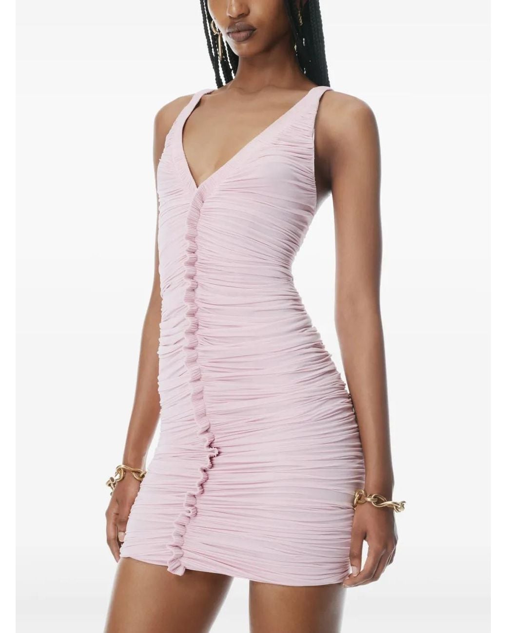 Alexander Wang Pink Minikleid Mit Raffungen