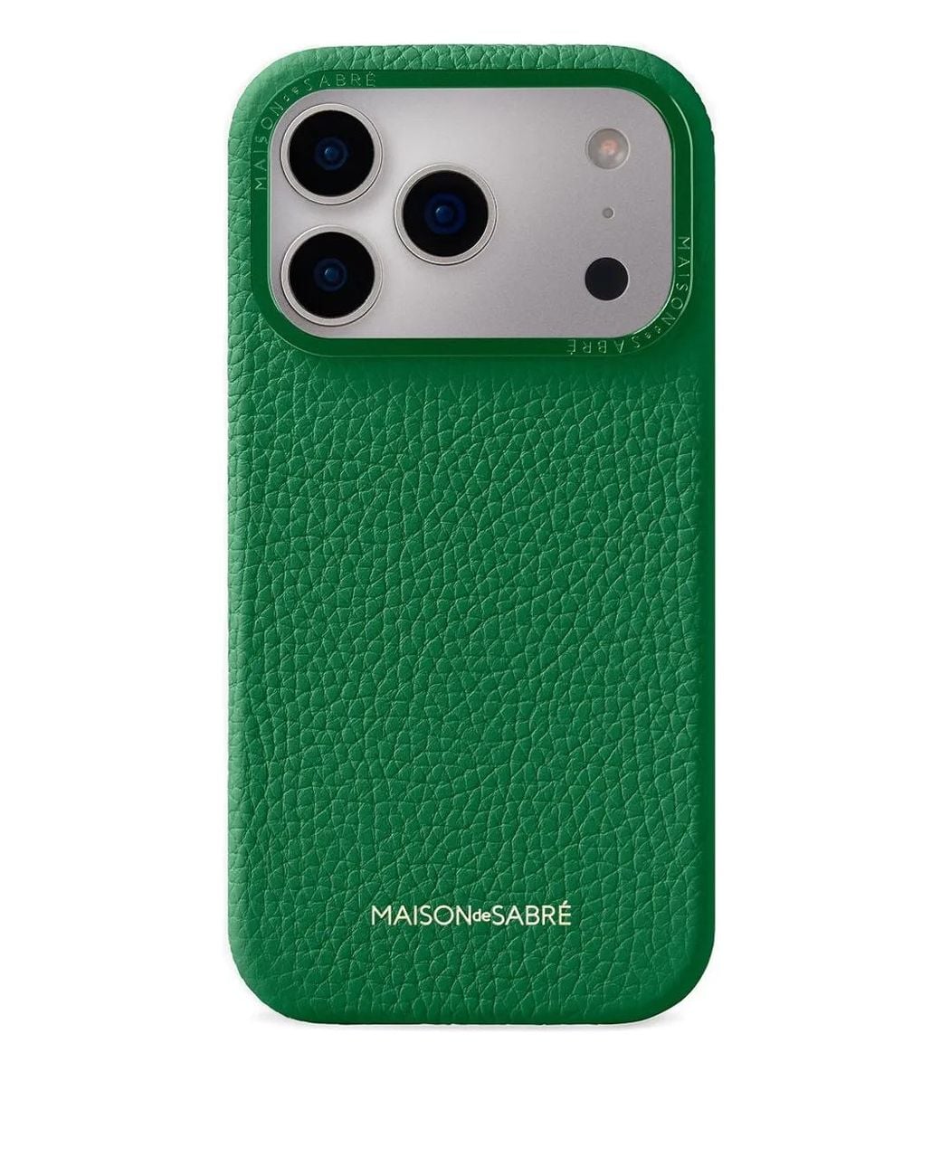 Maison De Sabre Green Leather Iphone 17 Pro Case