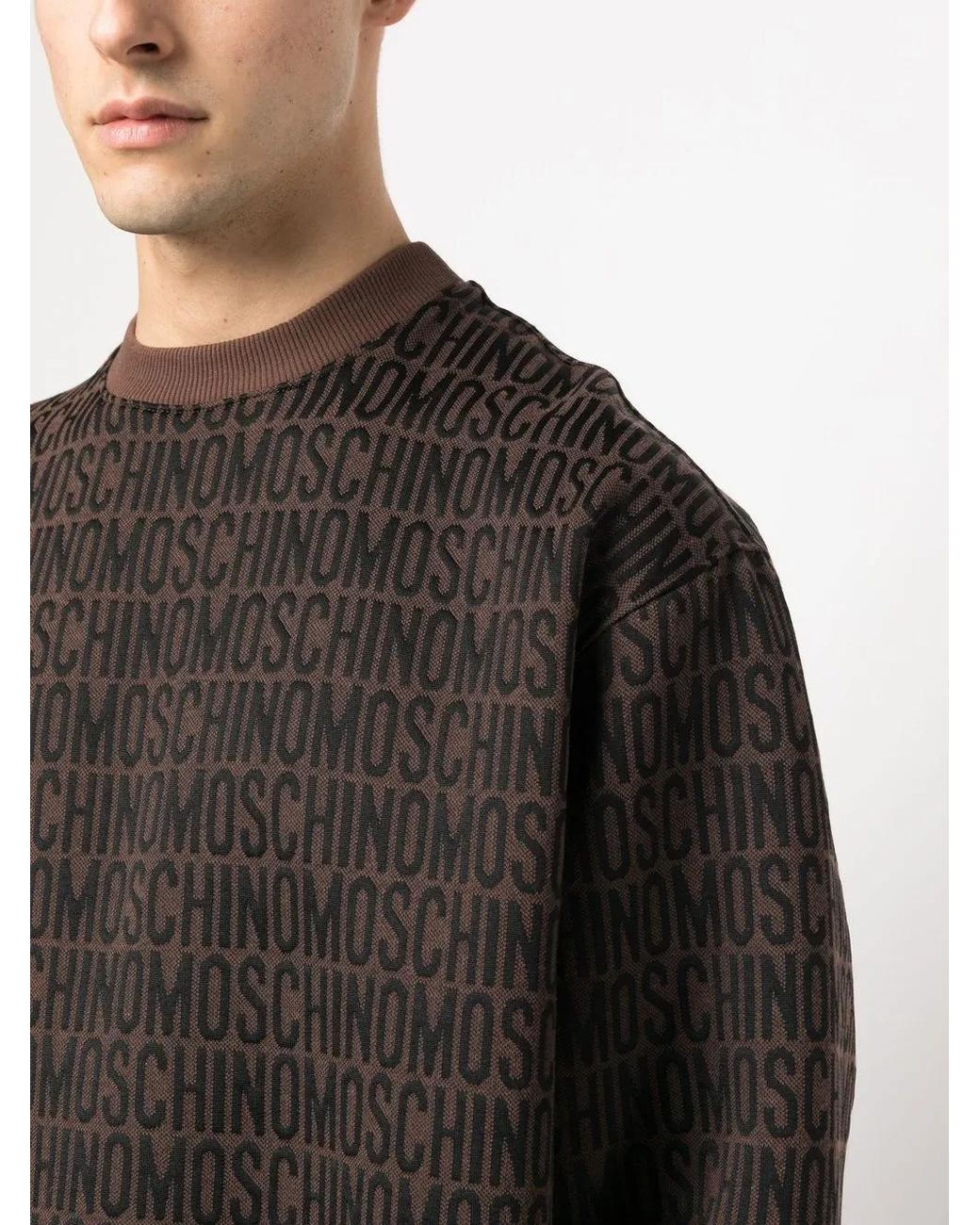 Moschino Black Logo-Print Sweater for men