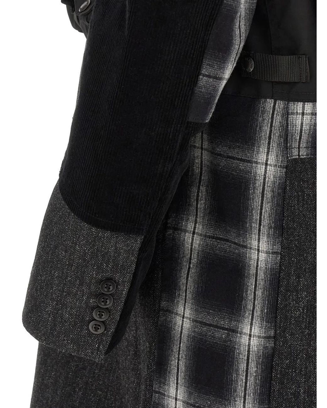 Junya Watanabe Black Filson X Patchwork Coat for men