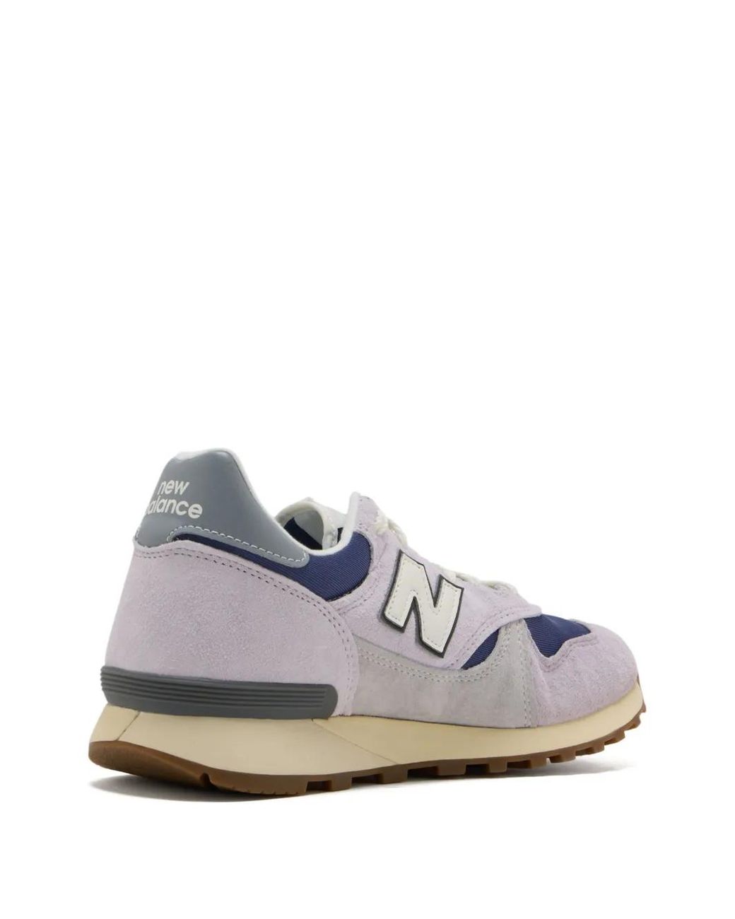 New Balance White 475 Suede Sneakers