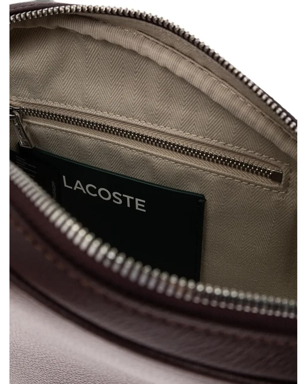 Lacoste White Small Racket Smash Court Shoulder Bag
