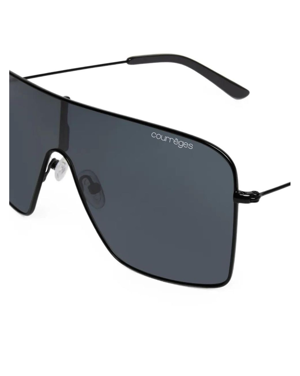 Courreges Blue Oversized Square-Frame Sunglasses