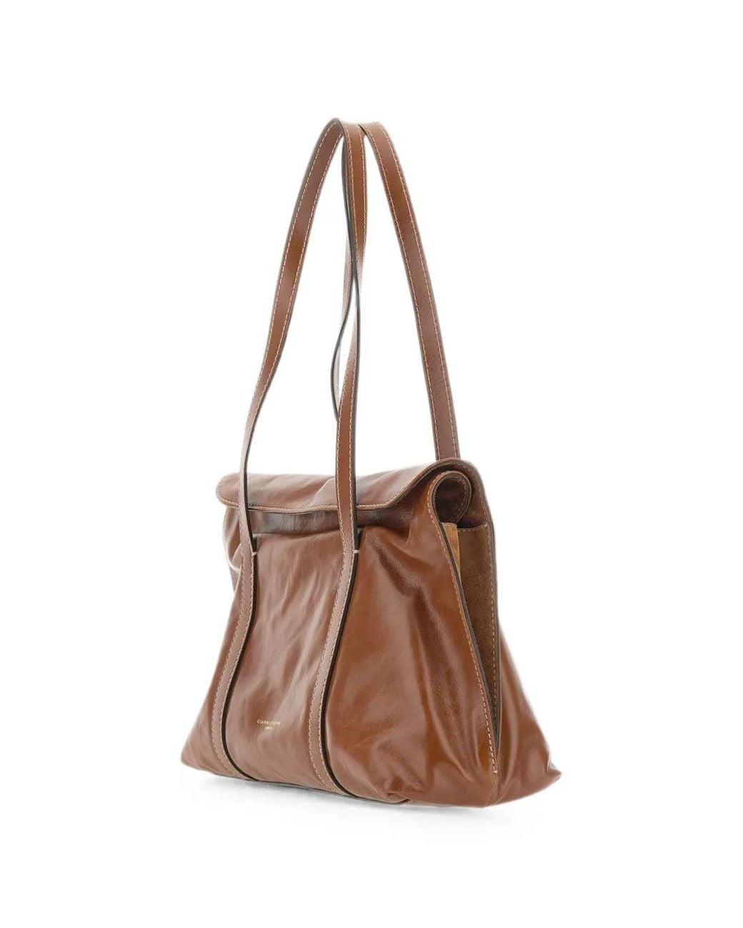 Gianni Chiarini Brown Marghe Leather Shoulder Bag