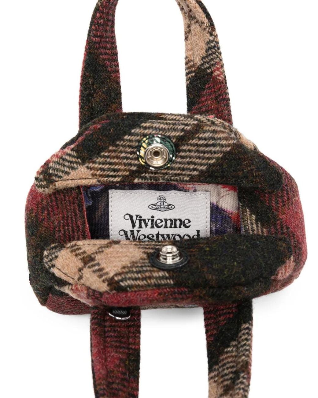 Vivienne Westwood Brown Logo-Embroidered Mini Tote Bag