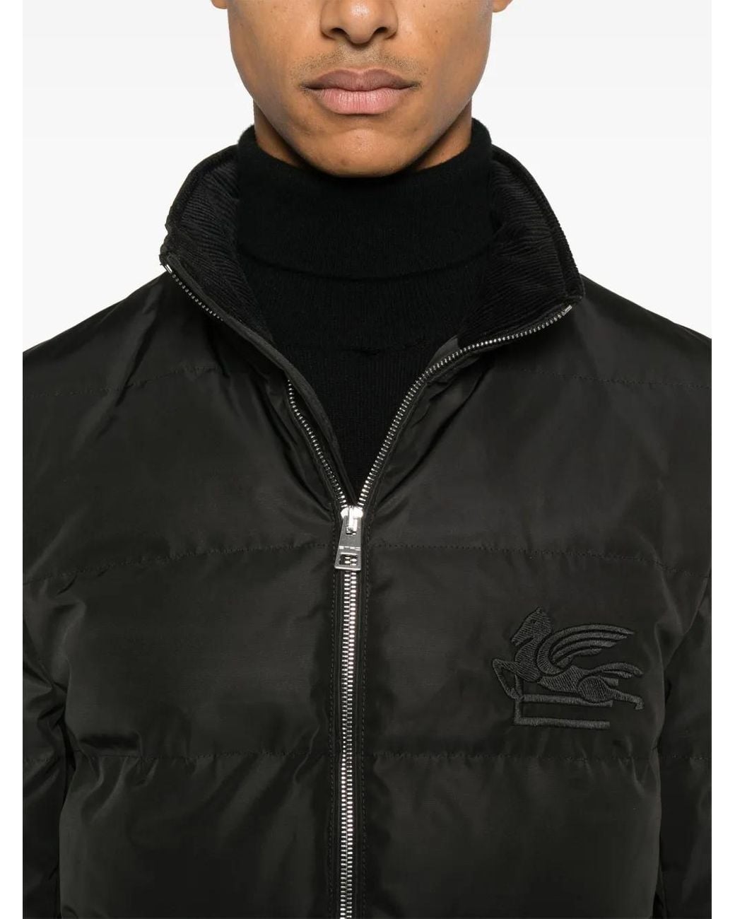 Plumífero Con Bordado Pegaso Etro de hombre de color Black