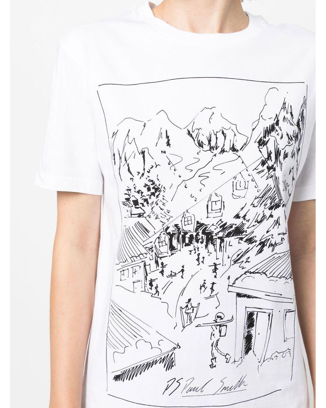 PS Paul Smith Hey Soleil Graphic Cotton T-Shirt