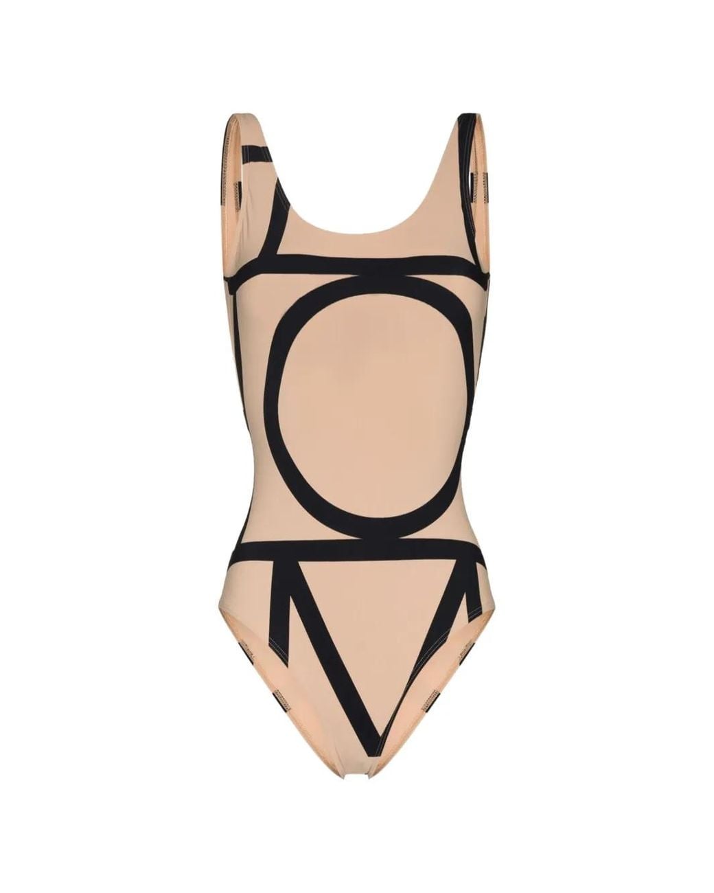 Totême Black Monogram Swimsuit