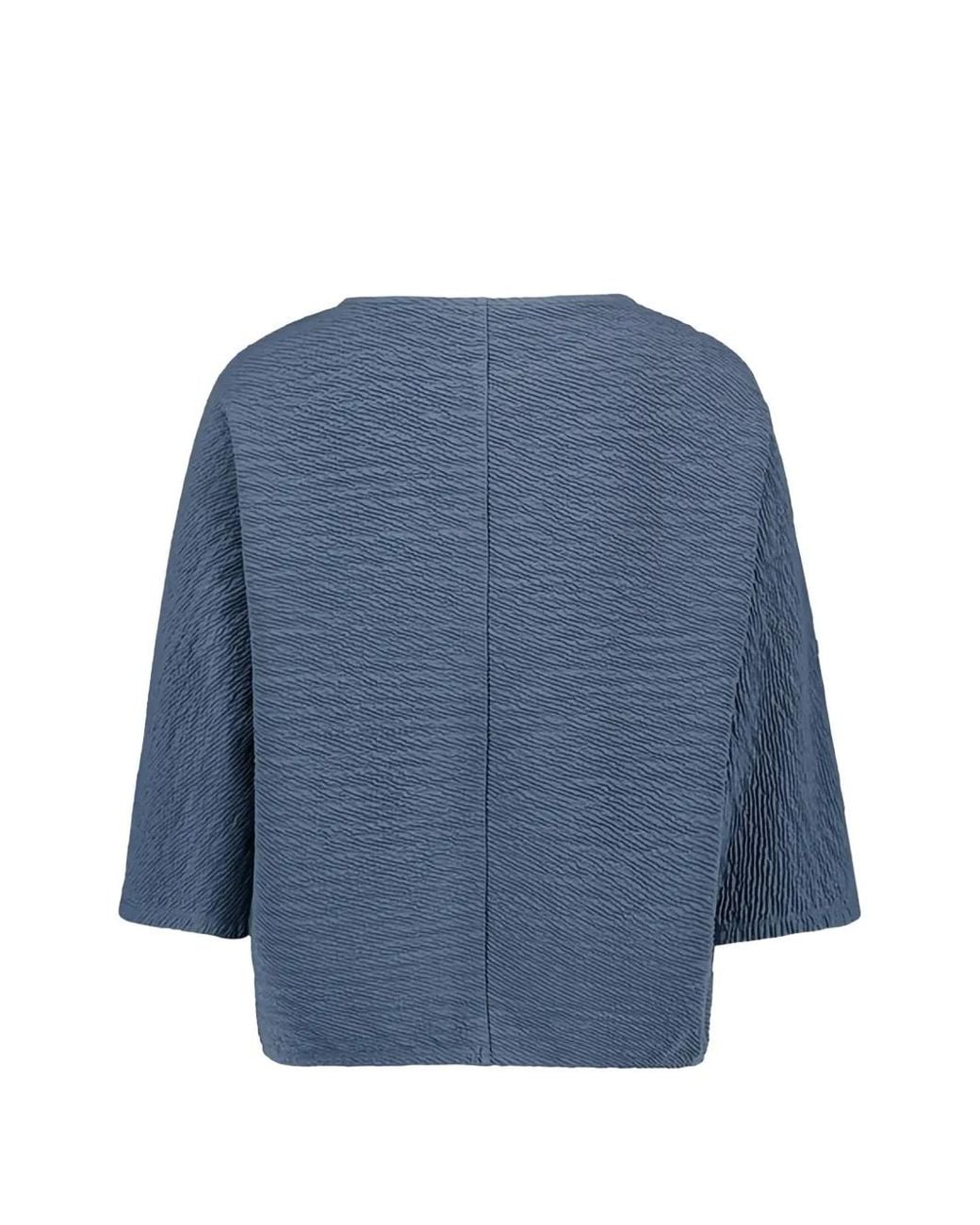 Betty Barclay Blue Three-Quarter Sleeve Sweater