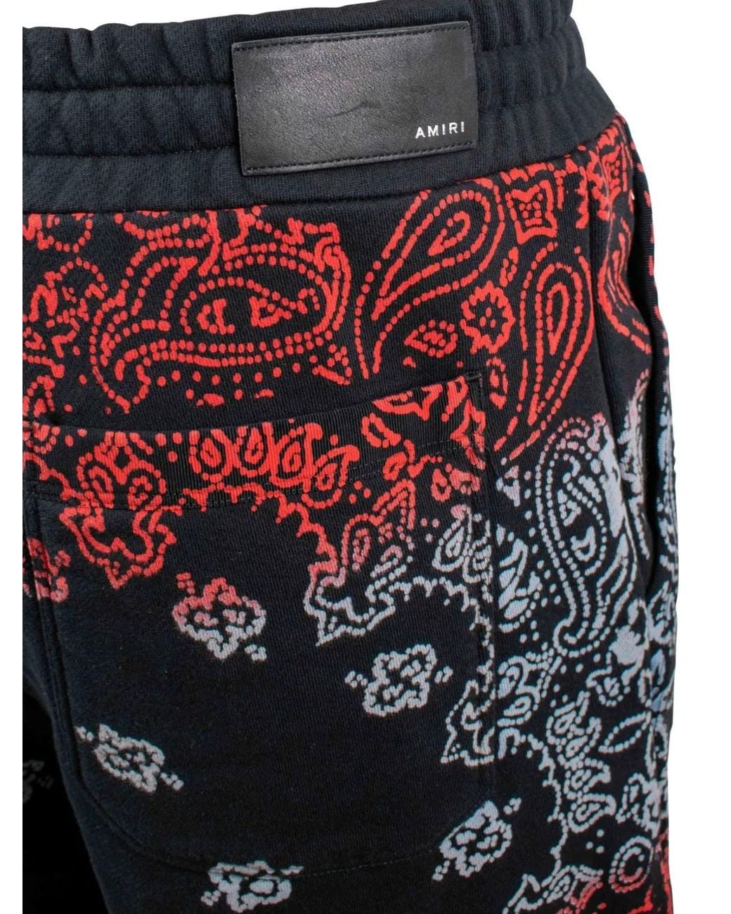 Amiri Blue Bandana-Print Track Shorts for men