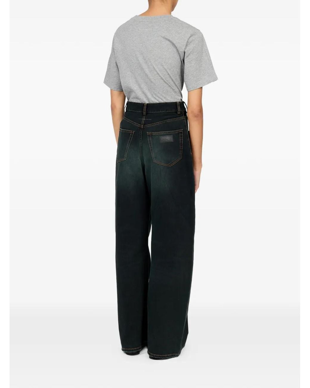 MM6 by Maison Margiela Black Wide-Leg Jeans