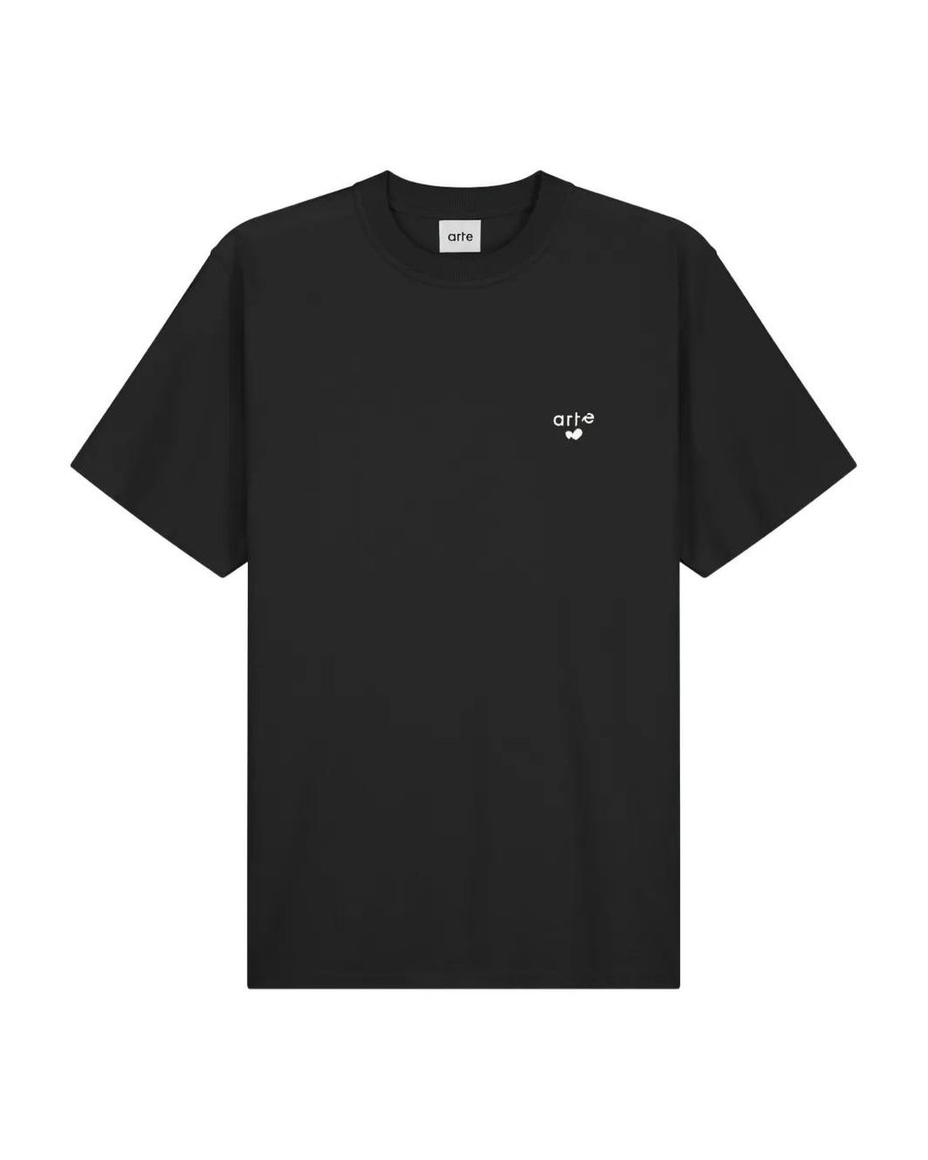 Arte' Black Logo Crew-Neck T-Shirt for men