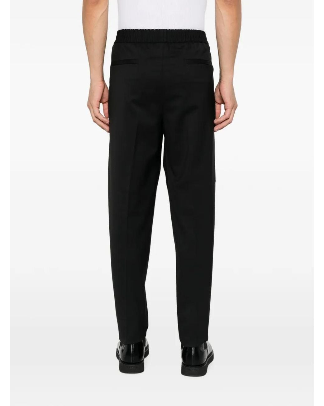 Zegna Black Pantalon Plissé À Taille Élastiquée for men
