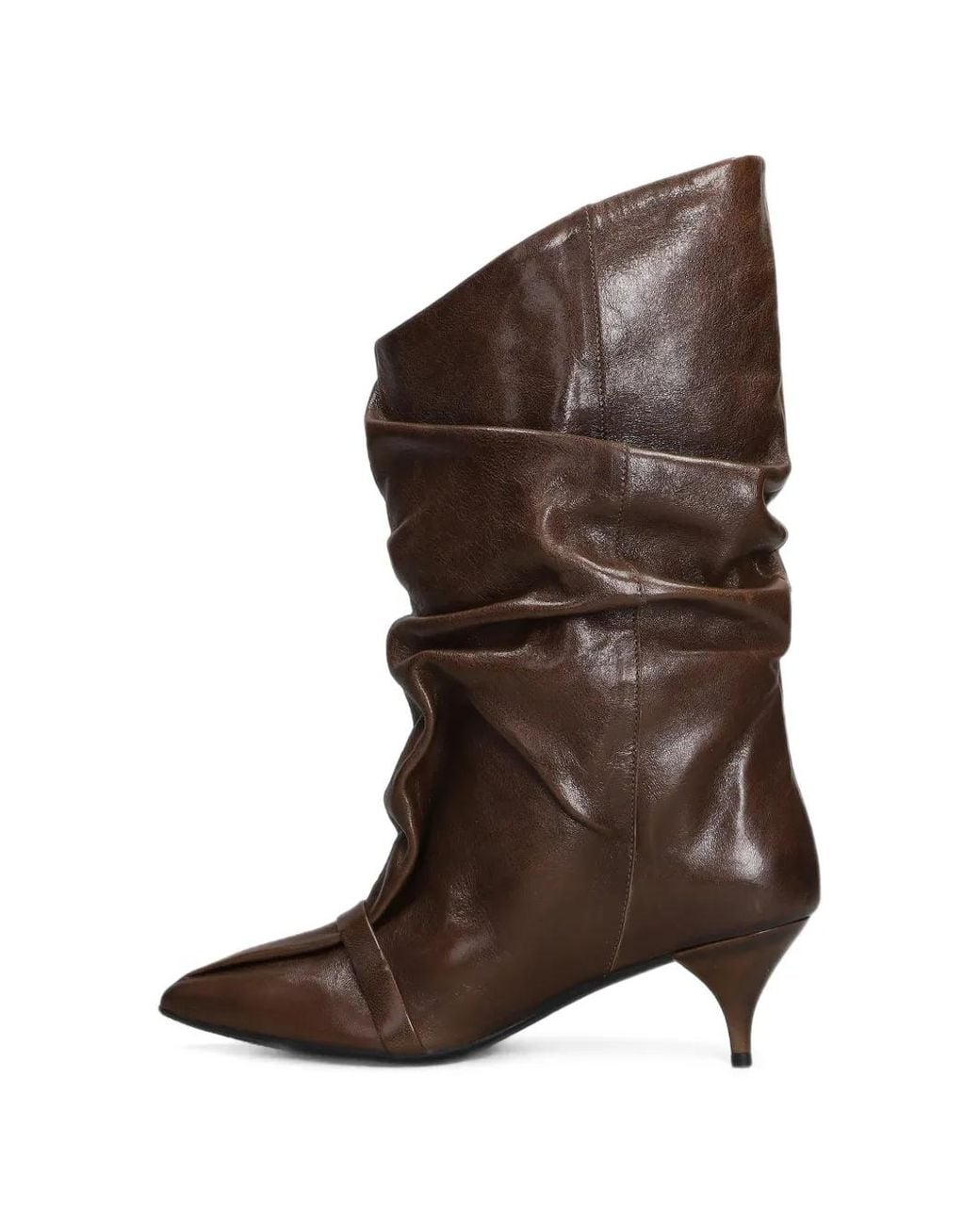 Alchimia Brown Slouchy Pointed-Toe Boots