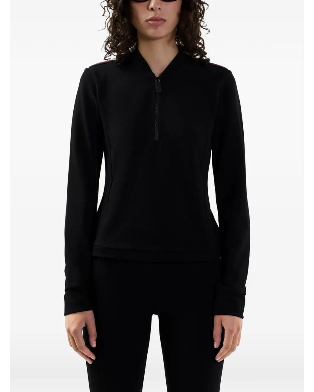 Gcds Black Zip-Collar Sweater