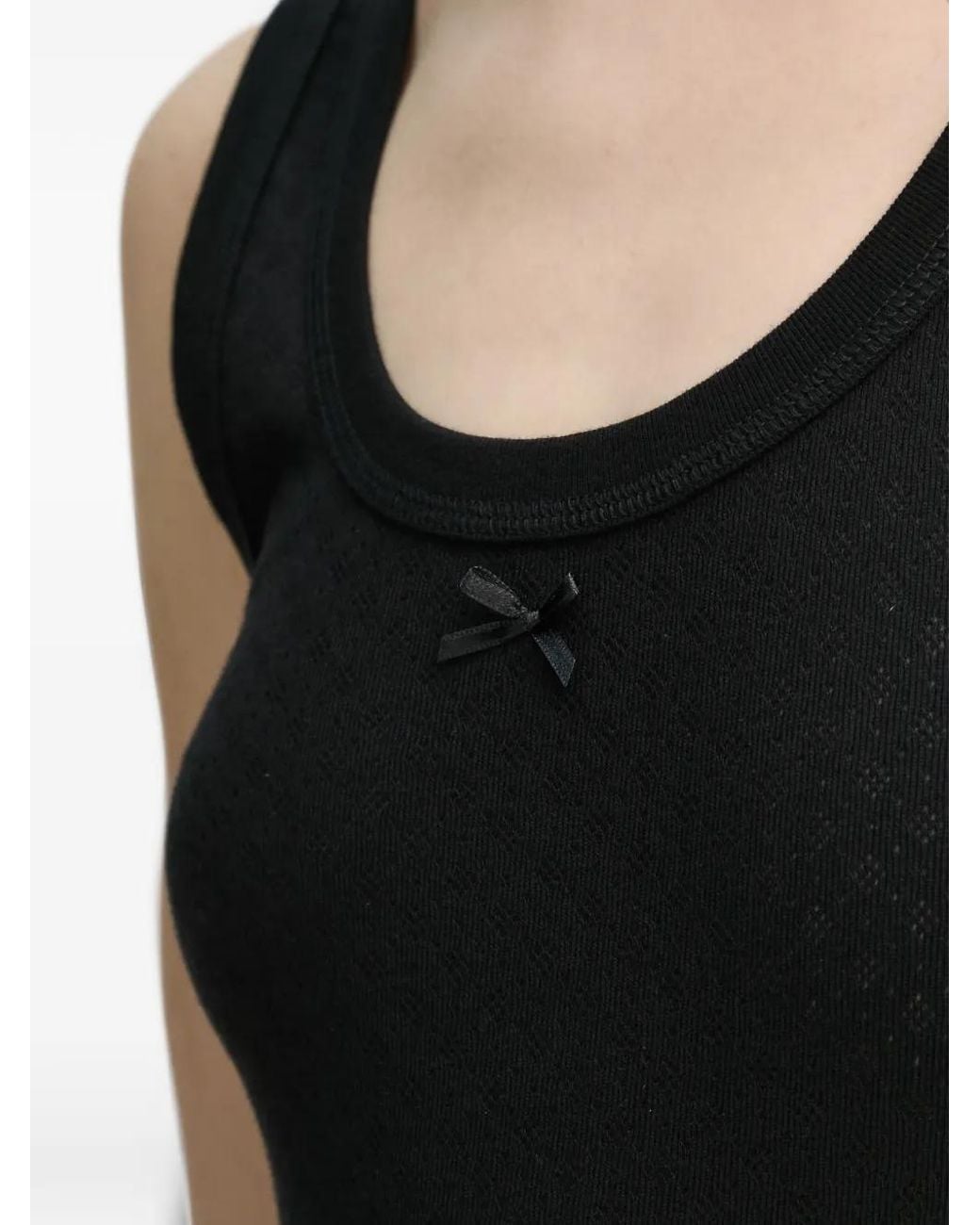 Herskind Blue Hunter Bow-Detail Tank Top