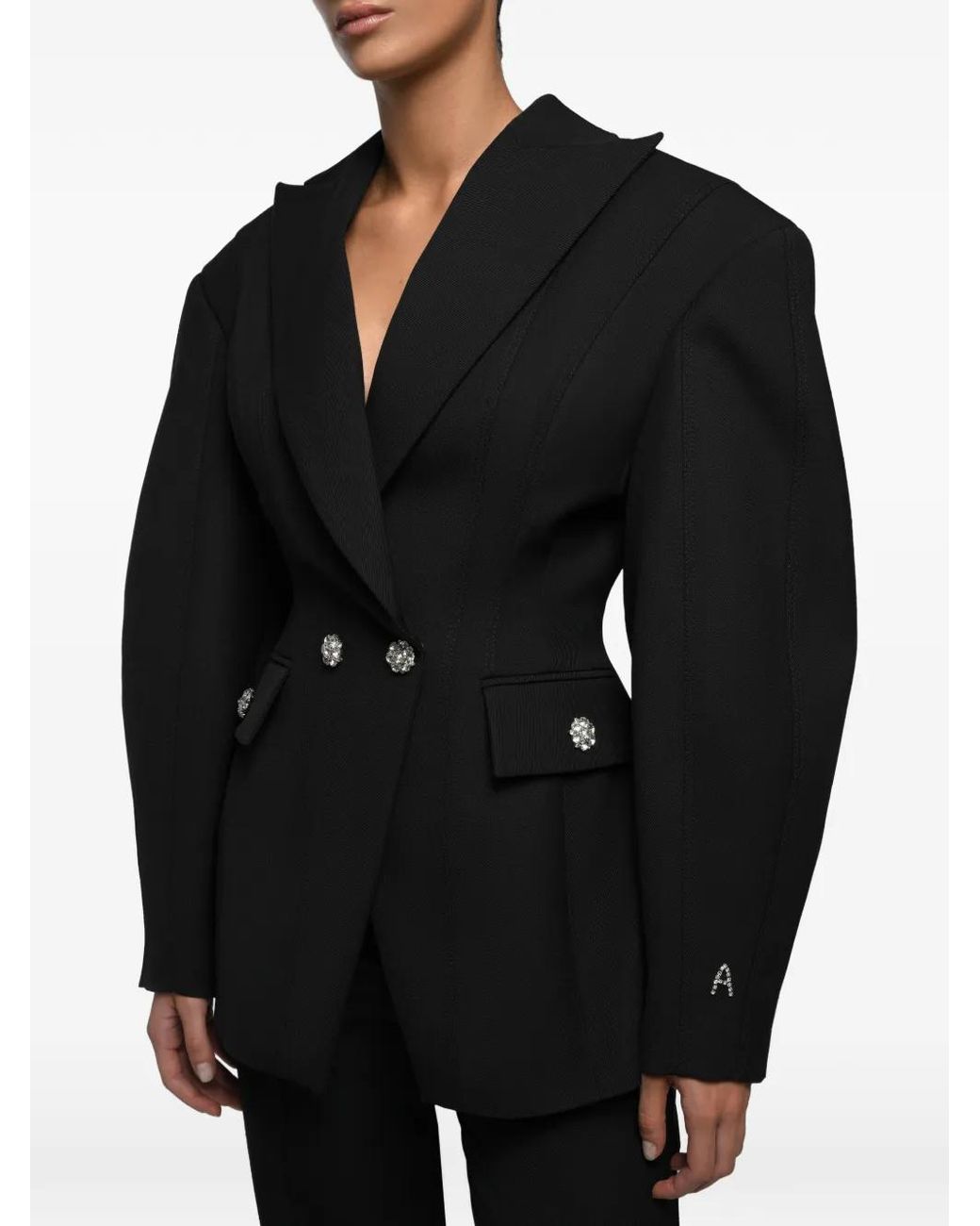 Anouki Black Double-Breasted Blazer