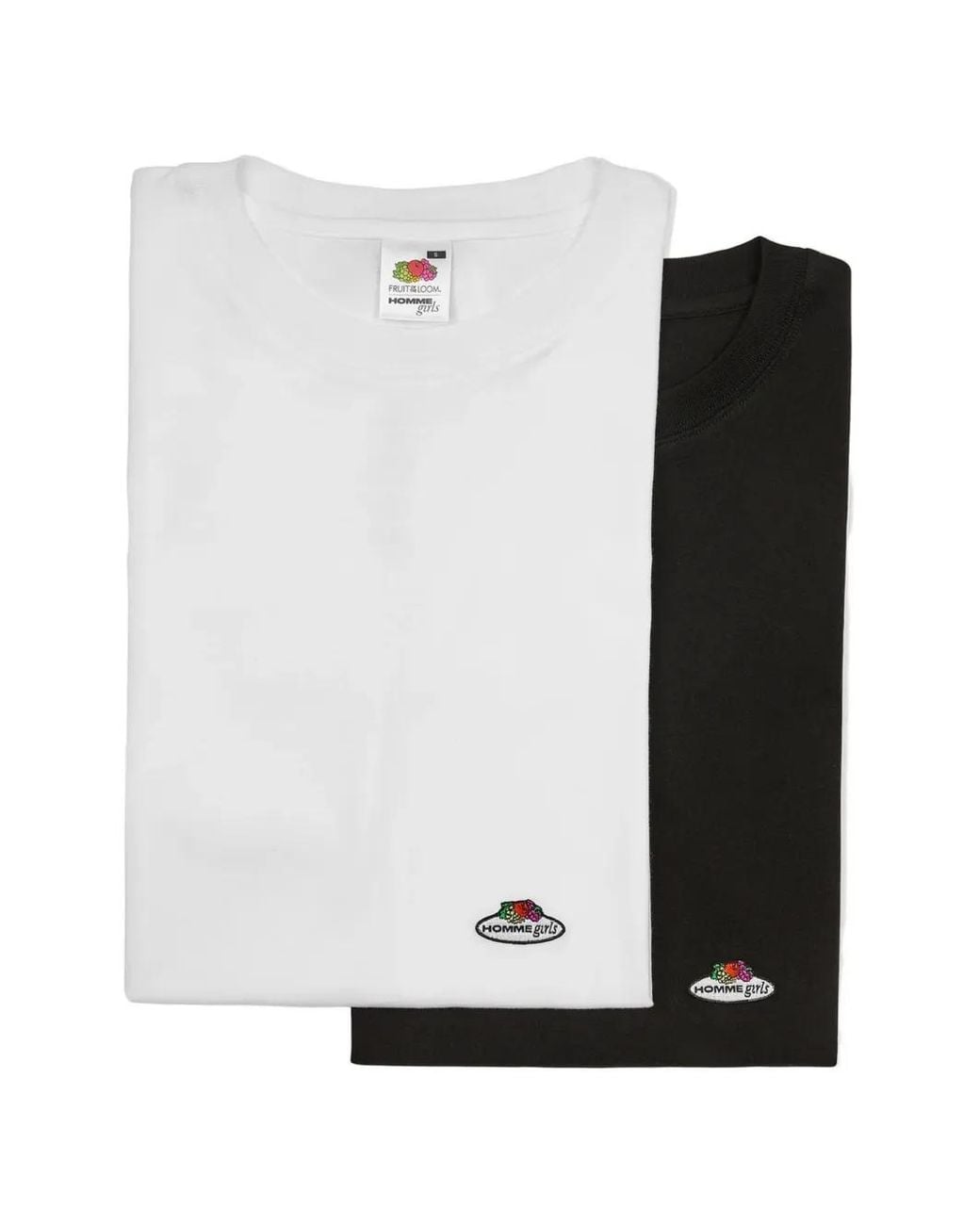 HOMMEGIRLS White X Fruit Of The Loom T-Shirt