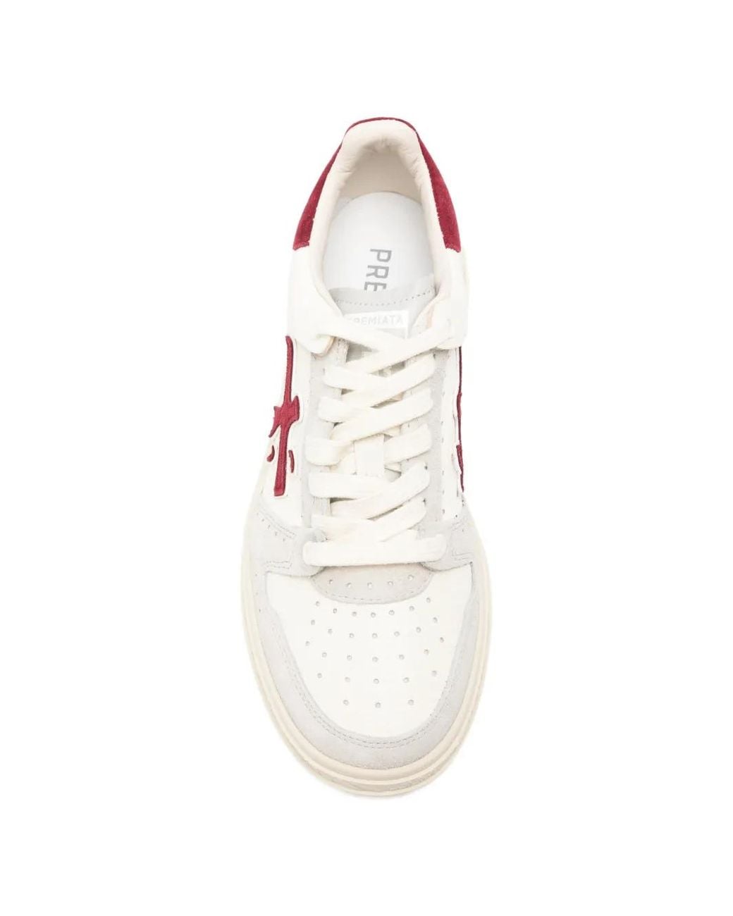 Premiata Pink Quinn Panelled Leather Sneakers for men