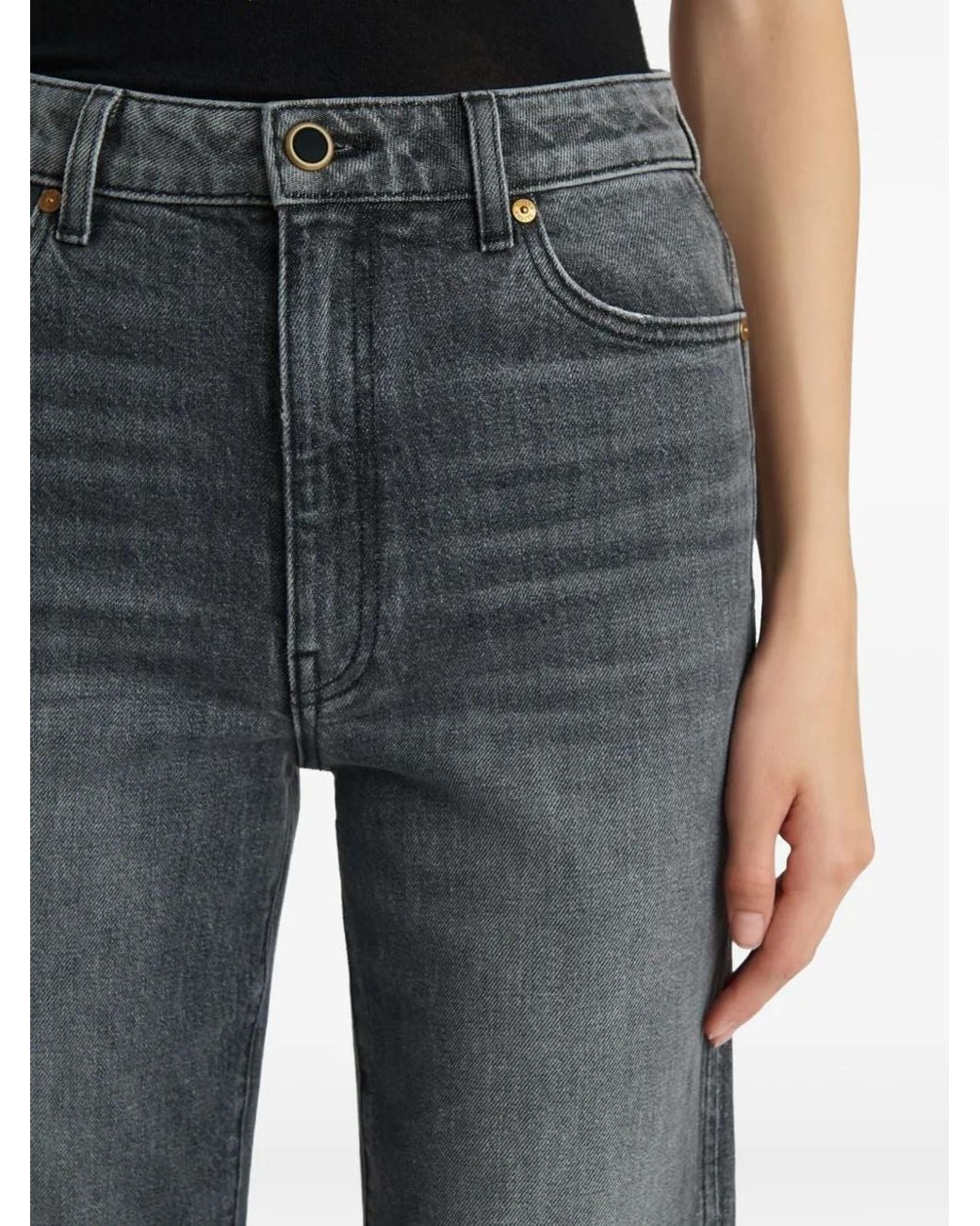 Khaite Blue Danielle Straight Jeans