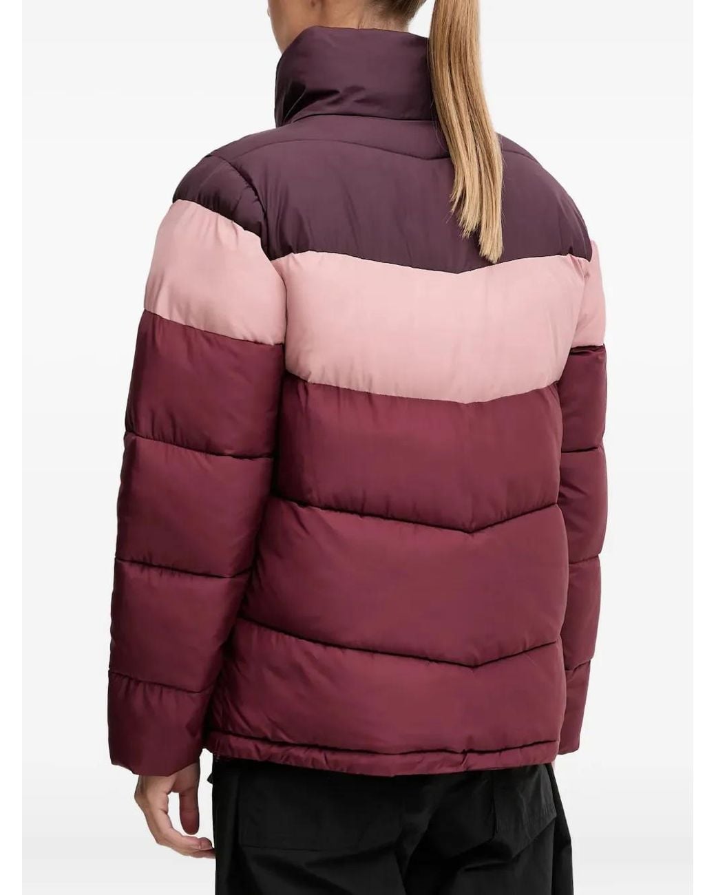Columbia Red Puffect Ii Colorblock Padded Jacket
