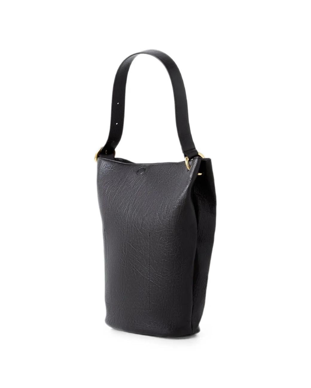 Joseph Black Pebbled Bucket Bag