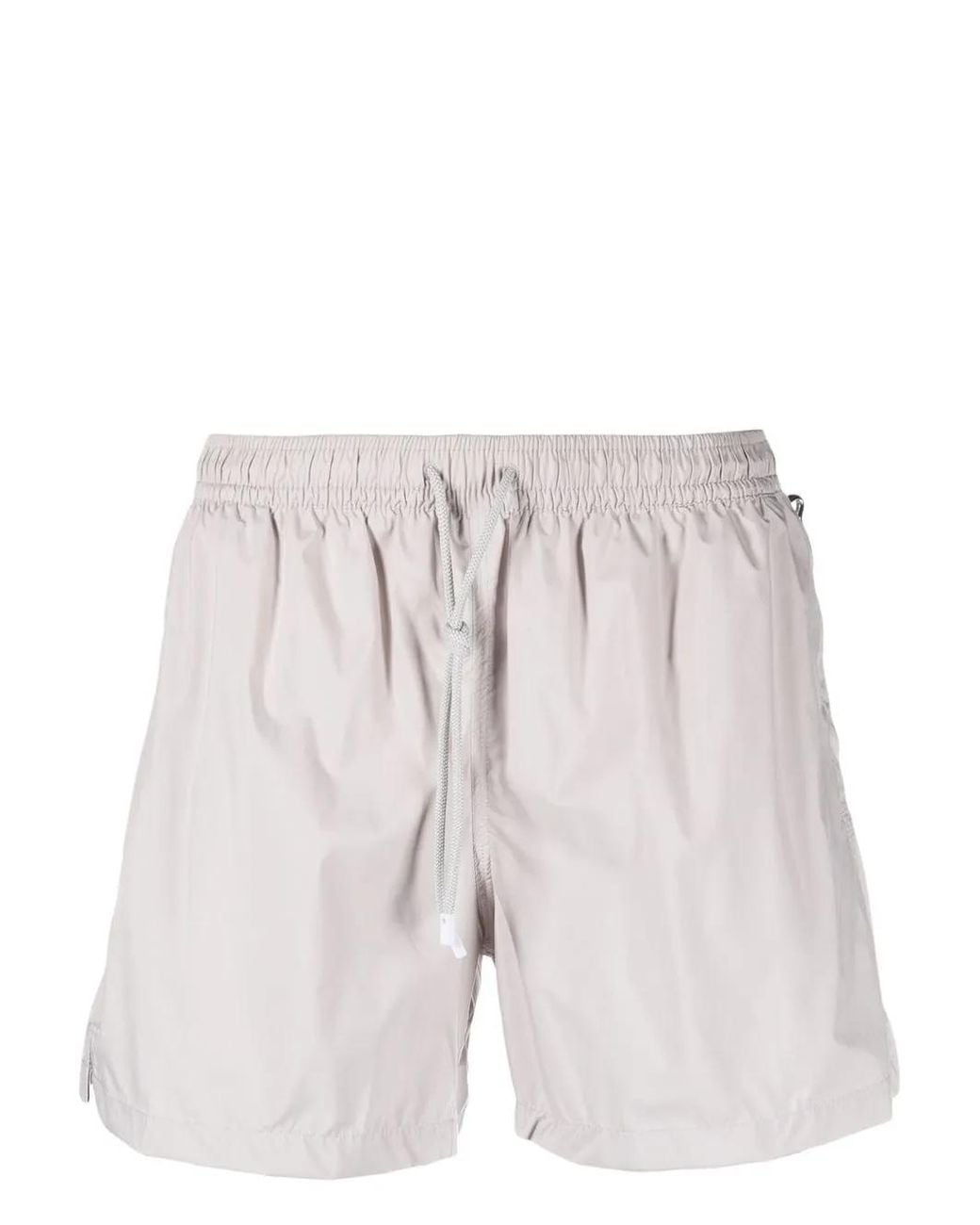 Fedeli Natural Drawstring-Waist Swim Shorts for men