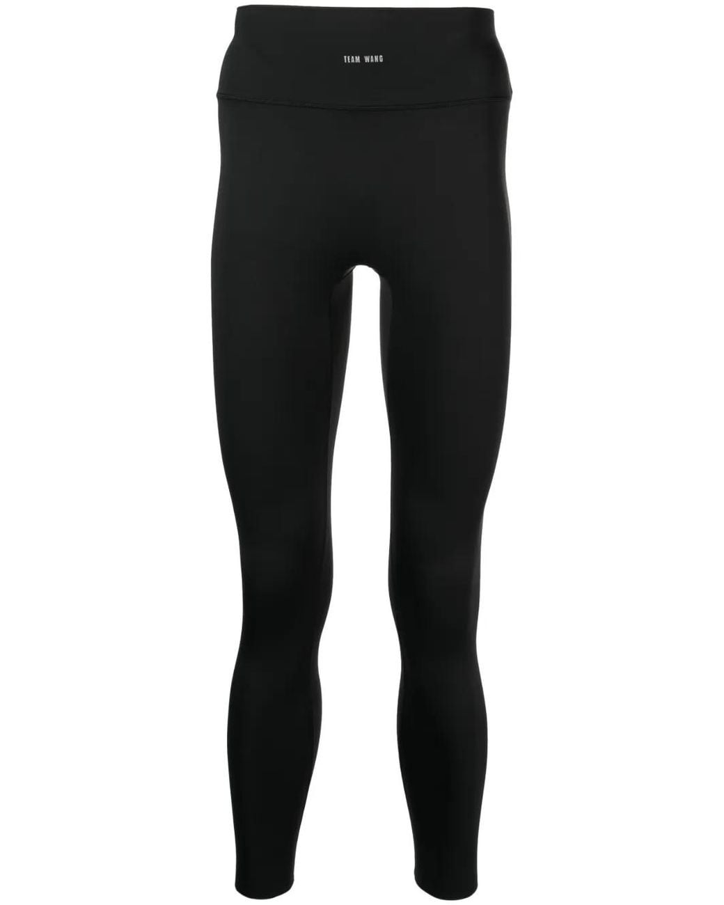 TEAM WANG design Black Logo-Print Leggings for men