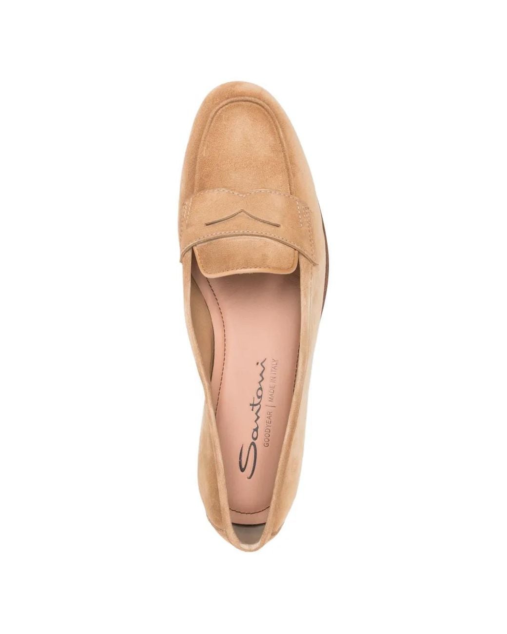 Santoni Natural Penny Loafers