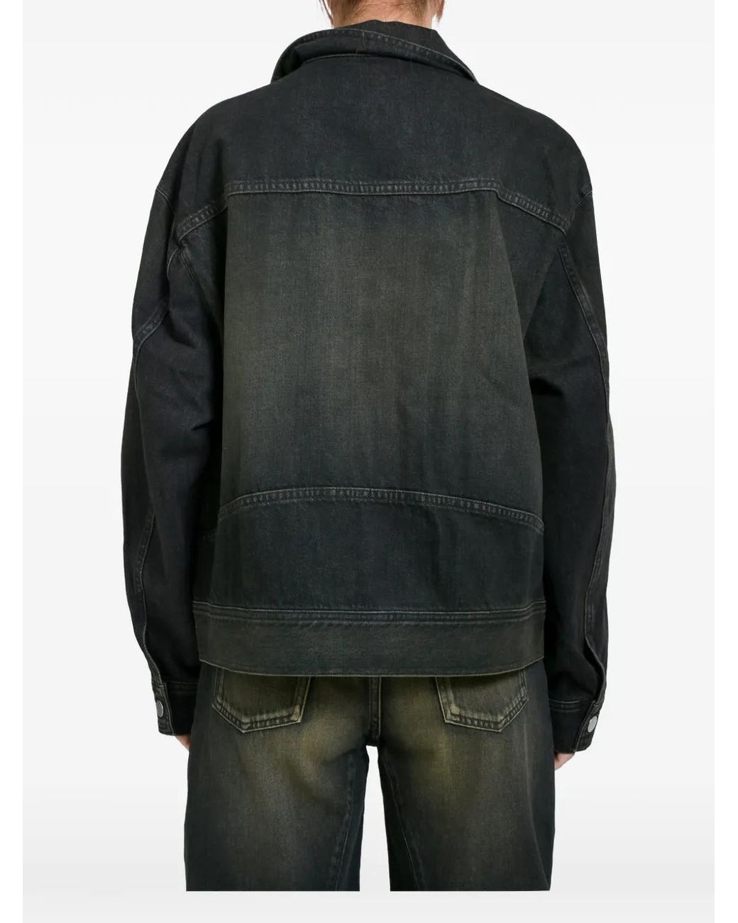 VIVAMUS Black Washed Denim Jacket