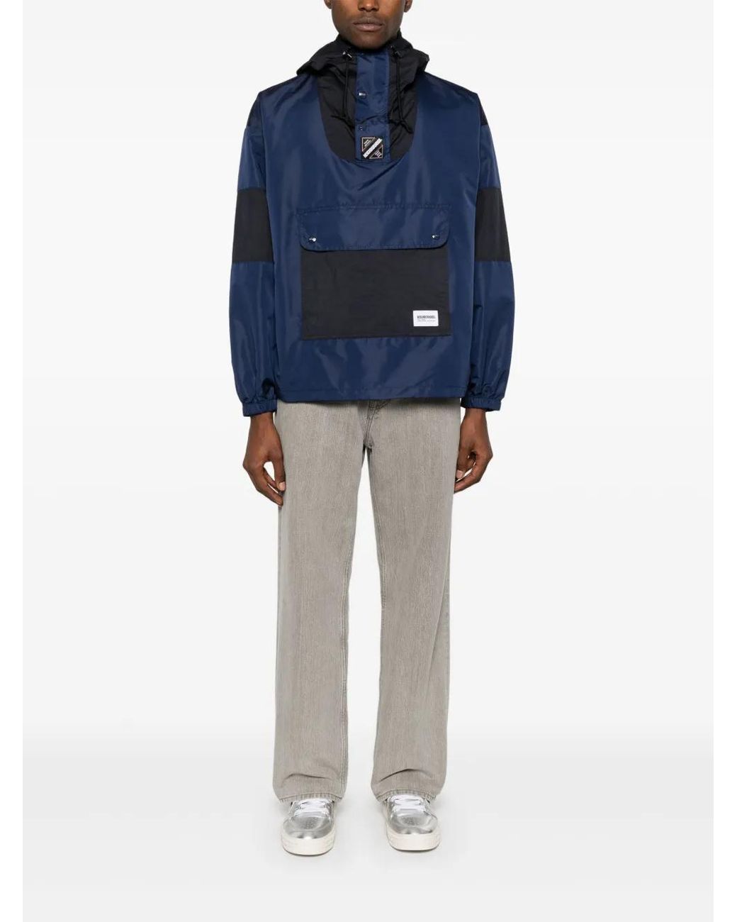 Neighborhood Blue Logo-Patch Jacket for men