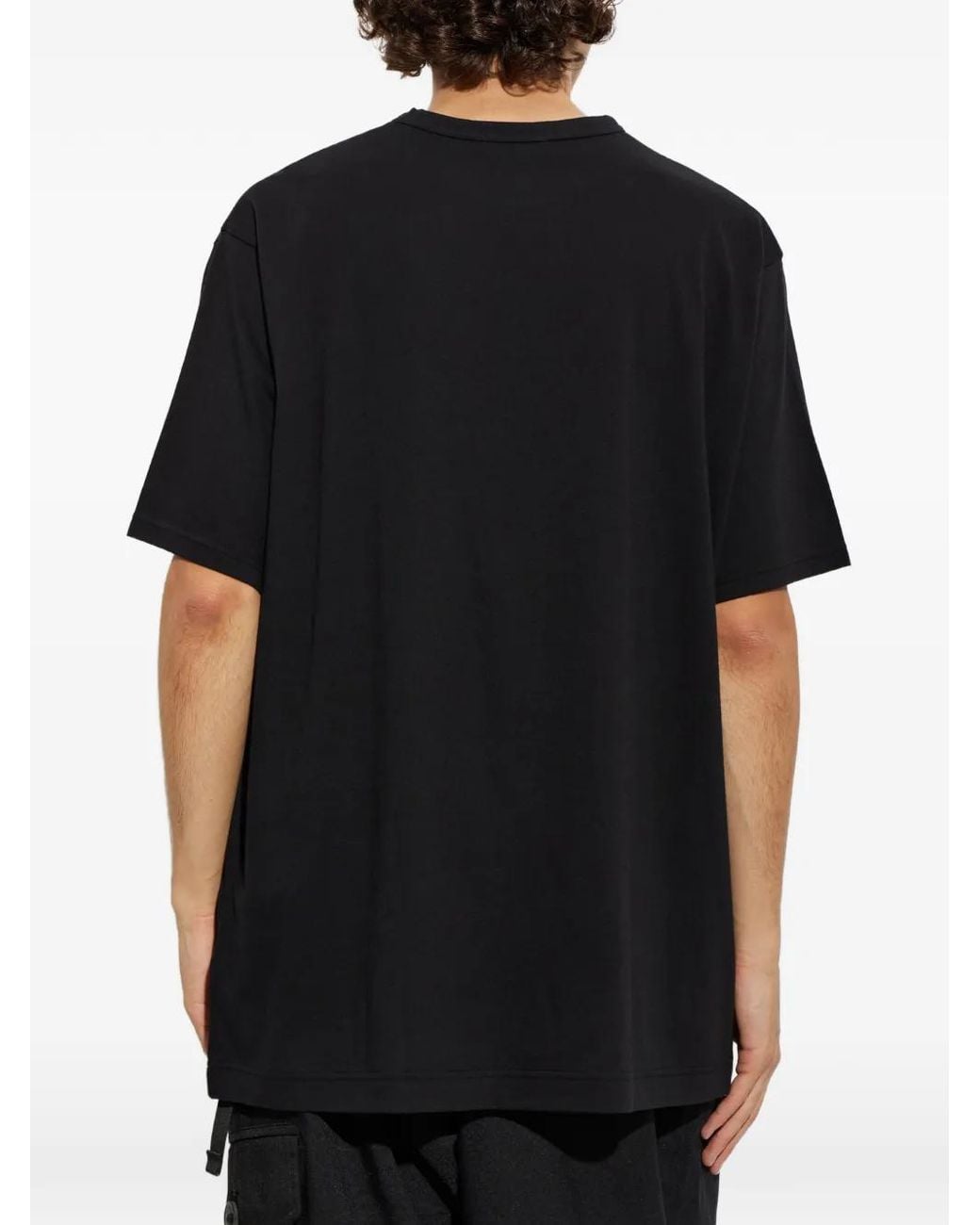 Yohji Yamamoto Black Graphic-Print T-Shirt for men