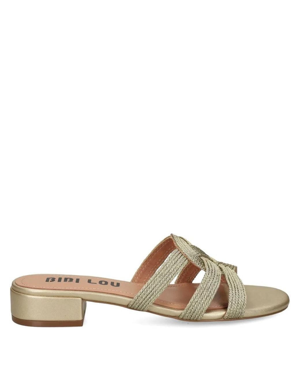 Bibi Lou Metallic Leather Sandals