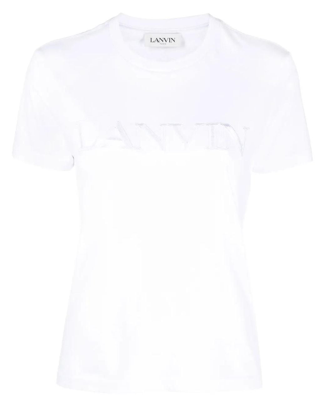 Lanvin White T-shirt With Embroidery
