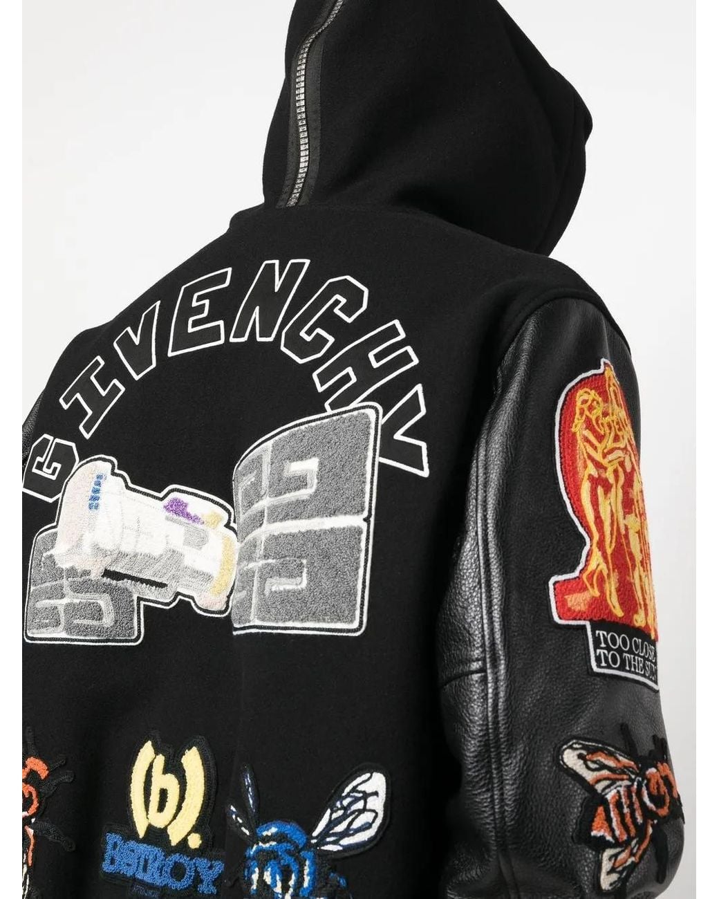 Givenchy Universiteitsjack Met Patchwork in het Black voor heren