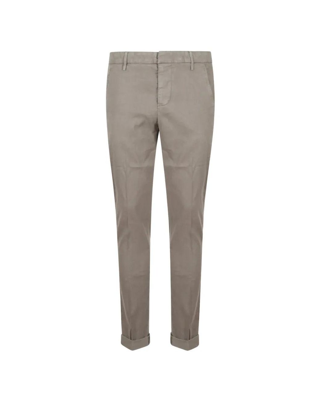 Dondup Gray Gaubert Slim-Fit Chinos for men