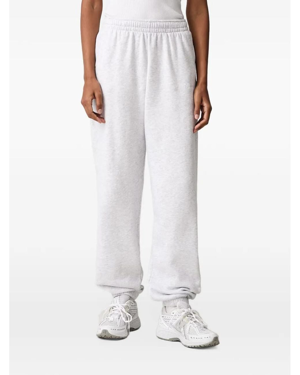 Sporty & Rich White Brianno Serif Elasticated Track Pants