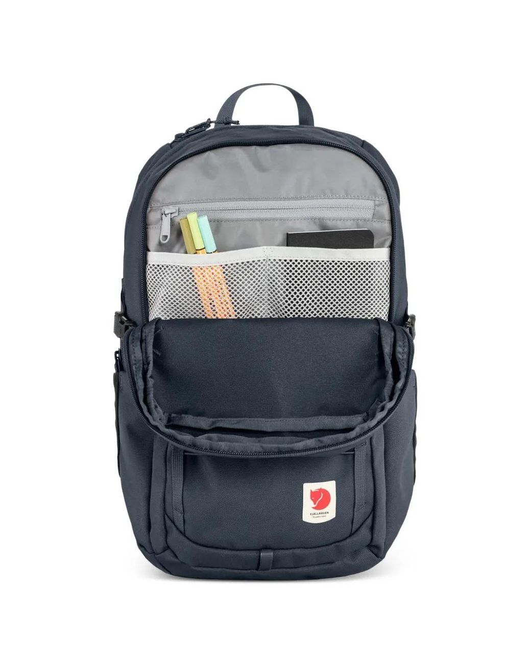 Fjallraven Blue Bungee-Cord Logo-Patch Backpack