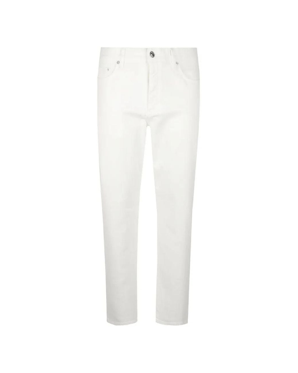 Zegna White Logo Denim Jeans for men