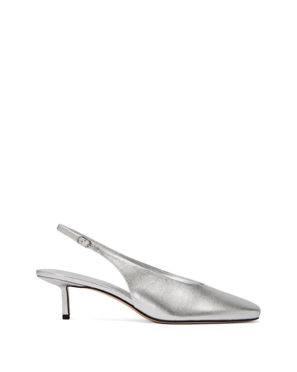 STUDIO AMELIA White 50Mm Sierra Square-Toe Slingback Heeled Pumps