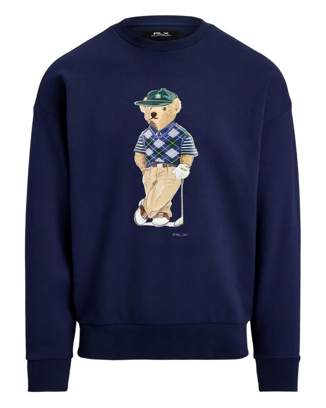 Ralph Lauren Blue Bear-Print Sweatshirt for men