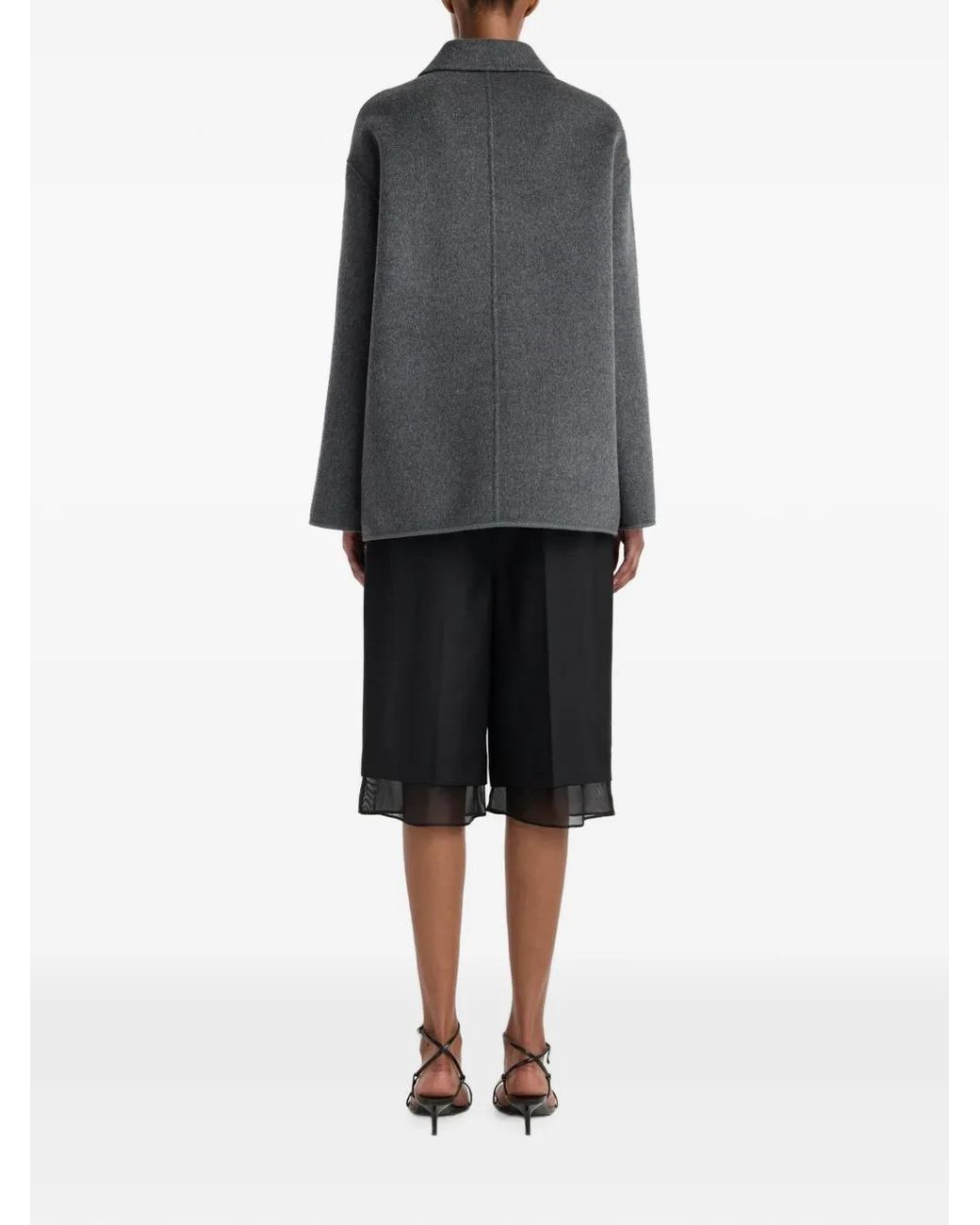 Rohe Gray Double-Faced Wool Pankou Closure Jacket