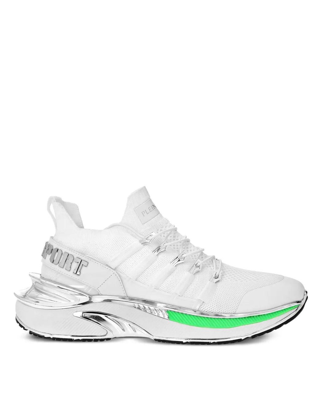 Philipp Plein White Chrome Surfer Sneakers