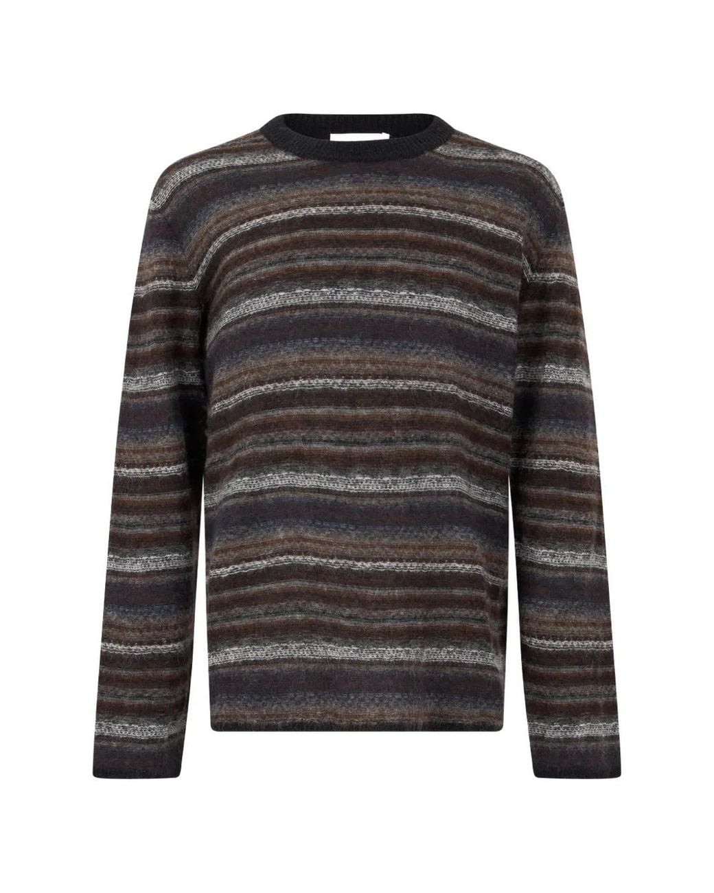 Roberto Collina Black Pull Rayé En Maille for men