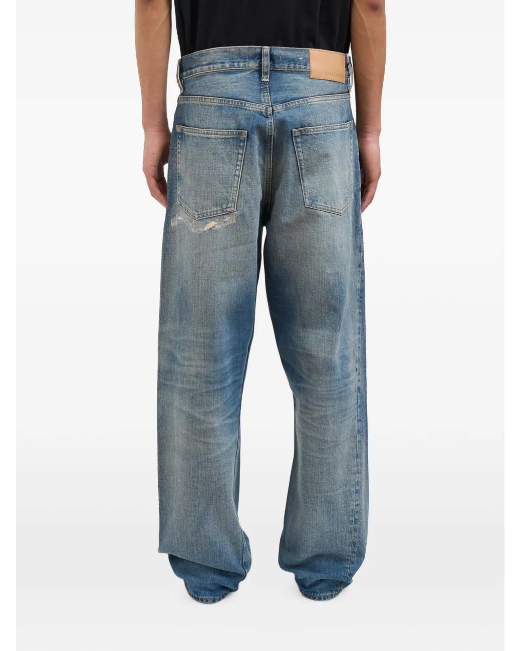sunflower Blue Wide Twist Cotton Jeans for men