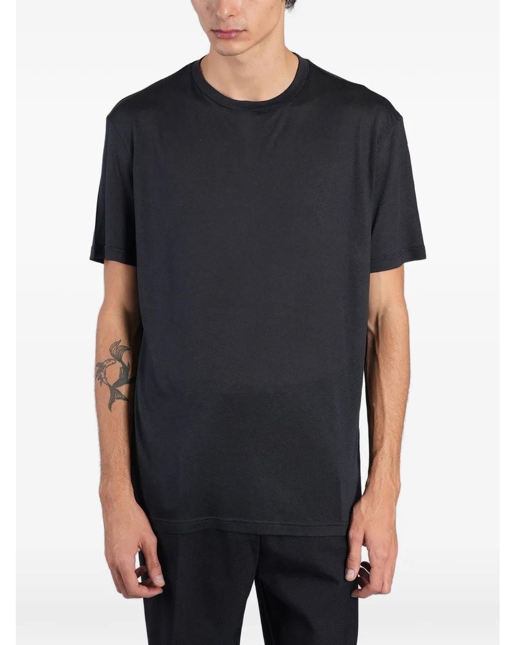 Low Brand Black Short-Sleeve T-Shirt for men