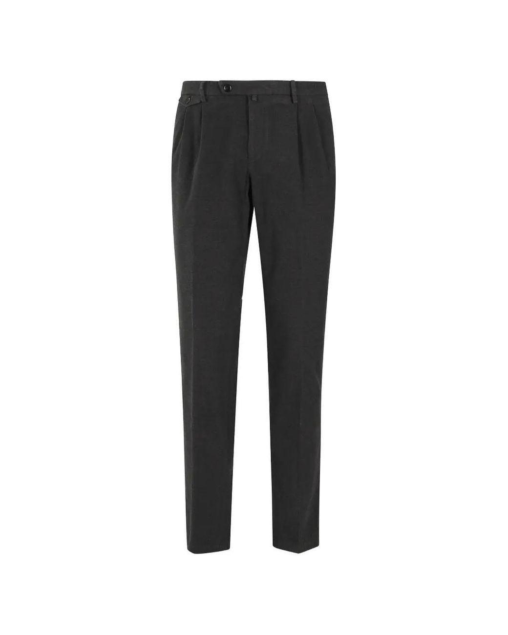 Briglia 1949 Black Side-Pockets Pleated Trousers for men