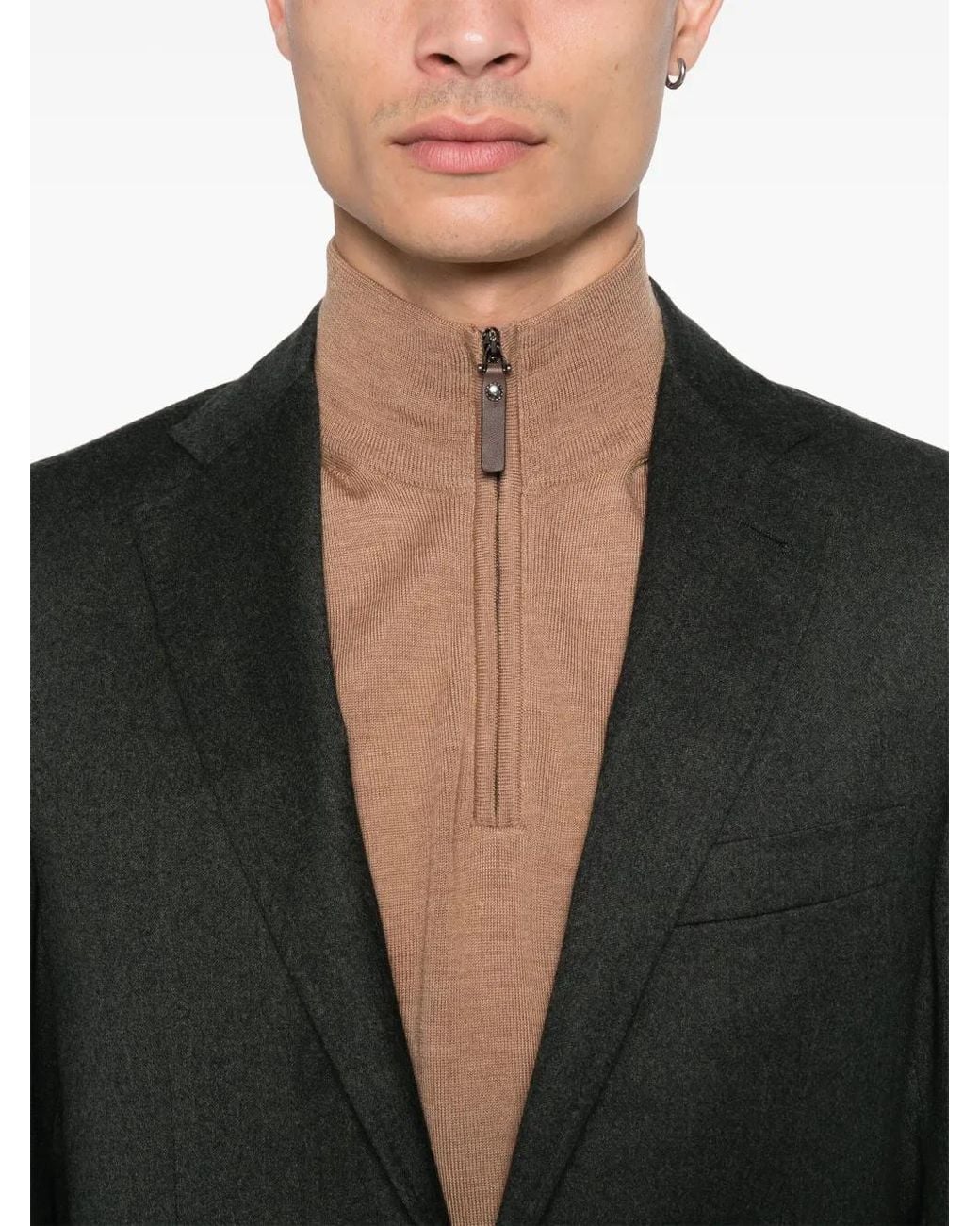 Canali Black Wool Blazer for men