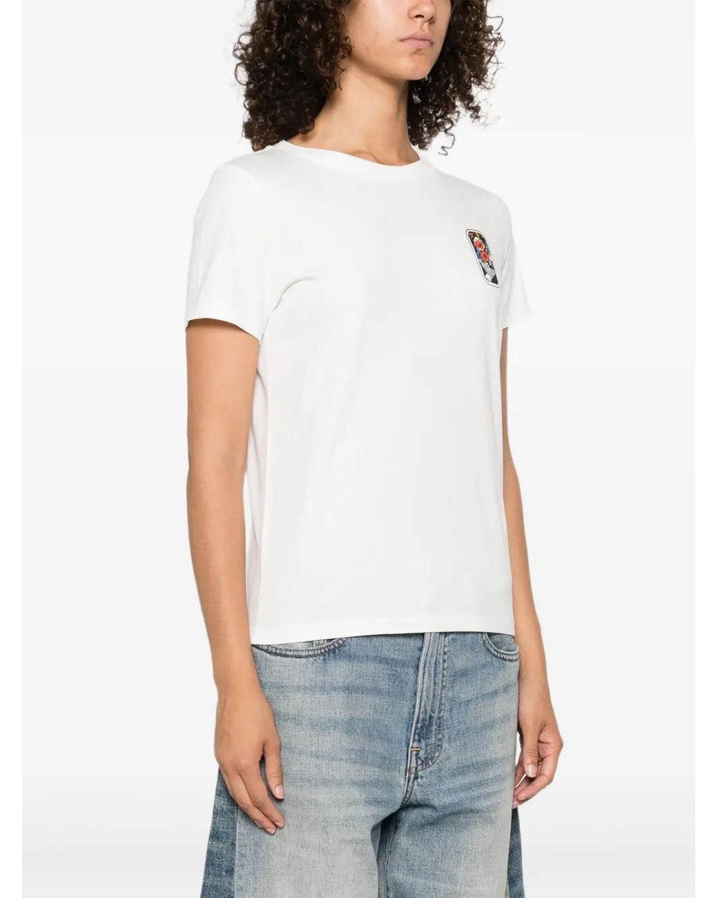 KENZO White Graphic-Print Cotton Top