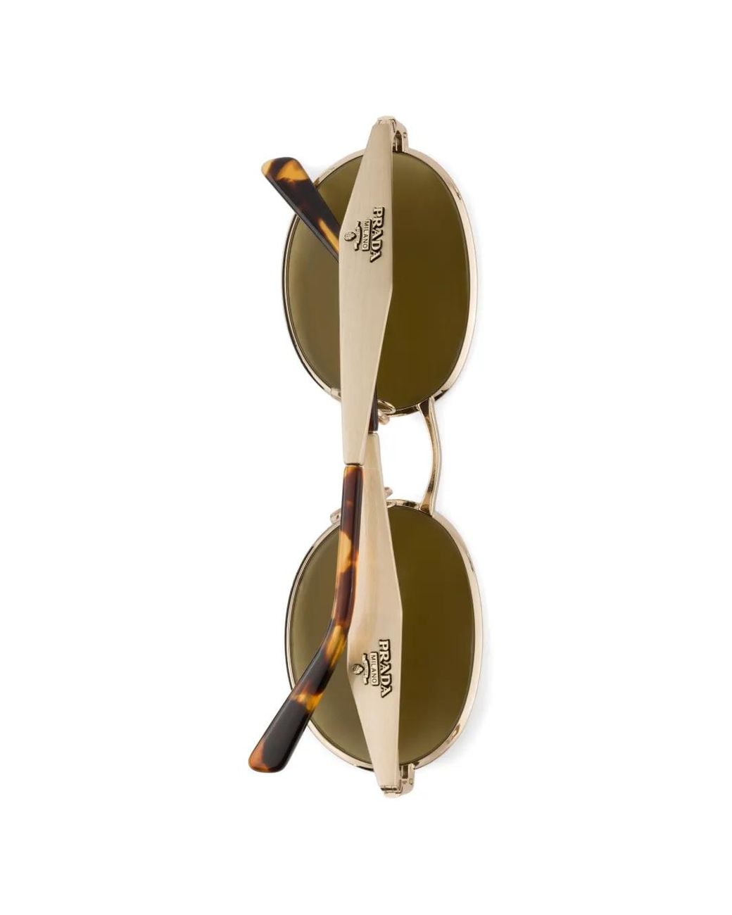 Prada Metallic Sunglasses With Logo